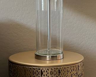 Gold Mesh Drum Table Set/2