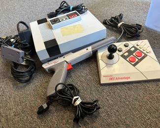 Nintendo NES with accessories