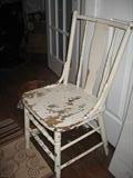 Shabby chic chairs...2 like this one pictured.