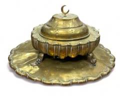 HUGE RARE Large 37inch Wide Antique Hand Crafted Turkish Brass Brazier
