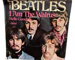 Vintage The Beatles I Am The Walrus & Hello Goodbye on Captiol Records 2056 45rpm Vinyl Record
