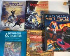 Lot of five vintage Dungeon and Dragons, Car Wars and Robotech RPG Board Games
