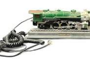 Telemania vintage Locomotive Telephone Phone With Steam Train Sounds
