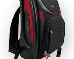 TUMI DUCATI T3 Black/Red Structured Backpack.

