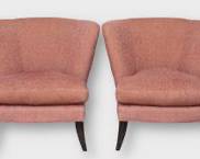 Pair of Furniture Land Sound High Point Modern Sam Moore Very Clean Lounge Chairs High Quality
