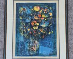 Lebadang Pencil Signed and numbered Litho 38/120 Vase with Flowers
