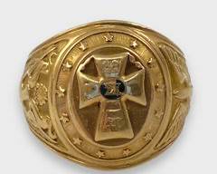 10K Yellow Gold Sigma Chi Ring Size 9 Incised War of Survival
