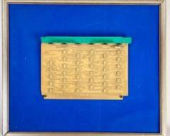 Vintage Gold Lid Cold War Era 1960s Hughes Aircraft Company Airplane/Missile Circuit Board
