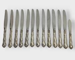 Gorham Sterling Silver Flatware Knives Stainless Steel Blades 930 Grams
