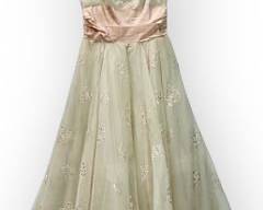 Vintage White/ Pale Pink Prom/Party Dress

