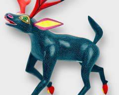 16" HIgh Susano Morales Vintage Mexican Folk Art Large Deer Alebrije Hand Carved And Painted
