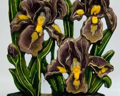 Vintage Hubley Iris Cast Iron Doorstop
