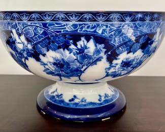 Flow Blue Punch Bowl