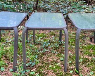 (3) Cast Aluminum Side Tables