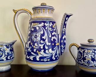 Deruta Pottery Tea Set