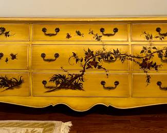 Yellow Chinoiserie Dresser