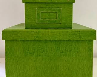 Faux Leather Storage Boxes