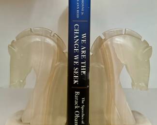 Onyx Horse Head Bookends