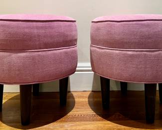 (2) Upholstered Ottomans
