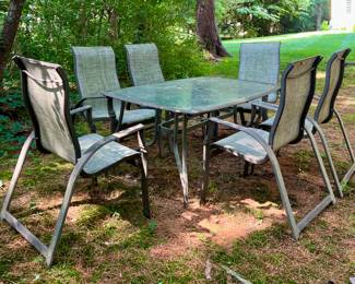 Summer Winds Patio Table & 6 Armchairs