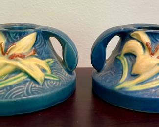 Roseville Pottery Candlesticks