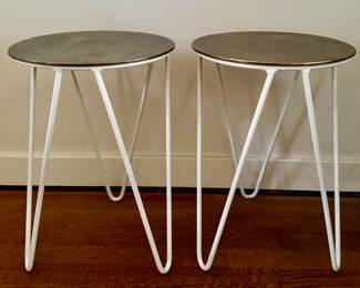 (2) Modern Side Tables with Hairpin Legs