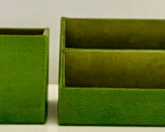 Faux Leather Desk Set