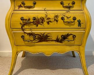 Yellow Chinoiserie Nightstand