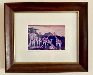 "Giraffe Menagerie" Photographic Print, Signed Diane Burns