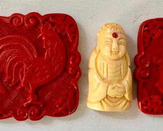 Cinnabar Pendant Pieces