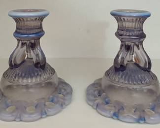 Vintage Violet Candlesticks