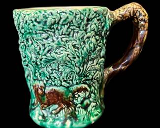 Majolica Dog Mug