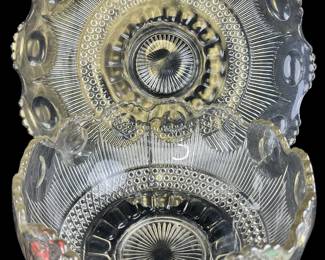 Tiffin Bullseye Punch Bowl and Tray