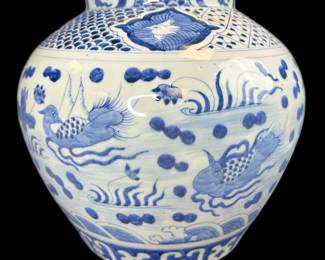 Asian Blue & White Jar