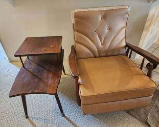 Vintage Side Table and Chair