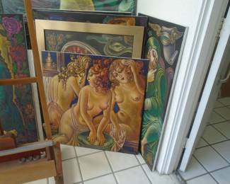 Ladies taking a bath