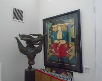 Abduction of Europa with Black Jack a Lithograph