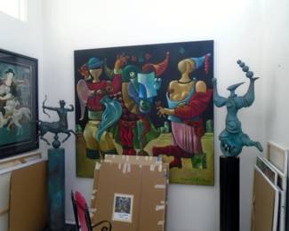 Sculptures of Centaur and Joggler