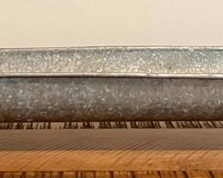 Galvanized Footed Tray