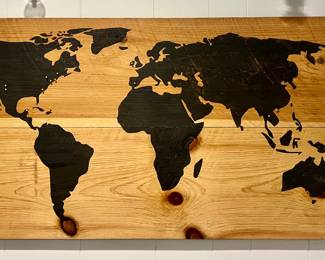 Reclaimed Wood World Map