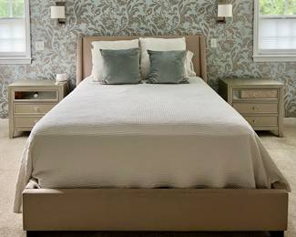 Queen Upholstered Bed (mattress & boxspring not included)