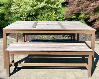 Outdoor Interiors Table & 2 Benches