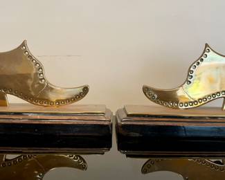 Victorian Shoe Brass Matchstick Holders