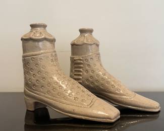 Pair of Antique Boot Flasks