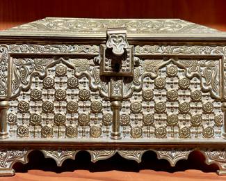 Ornate Brass Storage Box