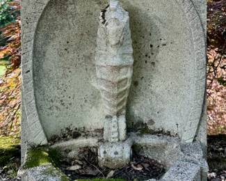 Cement Seahorse Fountain