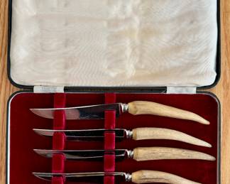 Stag Handle Steak Knives (Made in England)