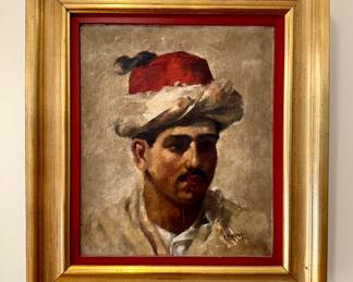 Portrait Oil on Canvas, Signed