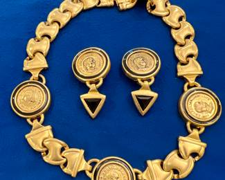 1980's Les Bernard Necklace & Earrings Set