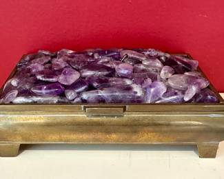 Amethyst & Brass Box